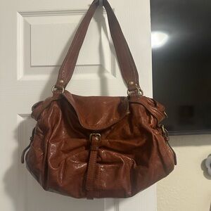 Elegant Brown Leather Shoulder Bag